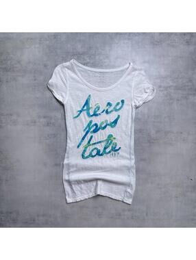 Y2K Aeropostale 00s Grunge White Shirt